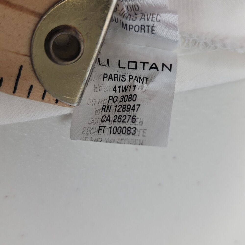 Nili Lotan Paris Pant in Eggshell Drop Crotch Cotton Twill Size 2 Edgy USA Work - Picture 14 of 17